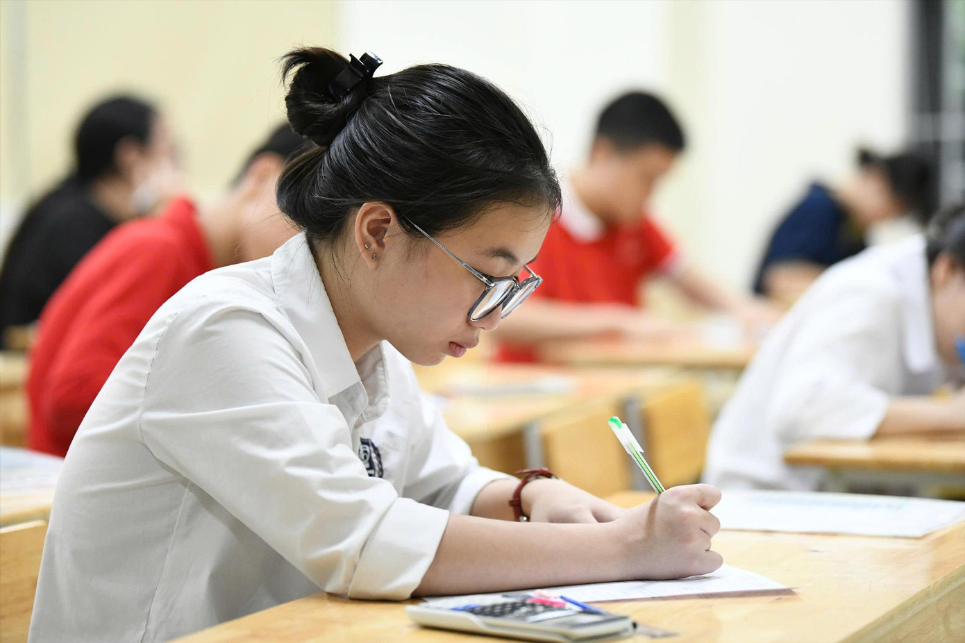 Học sinh Hà Nội tham gia kì thi tuyển sinh lớp 10 năm 2025 vừa qua Ảnh: NHƯ Ý