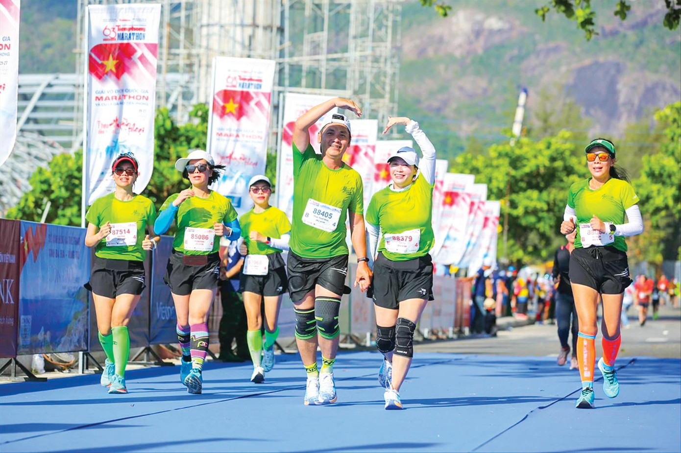 Vận động viên trên đường chạy ở Côn Đảo. Ảnh: Trọng Tài