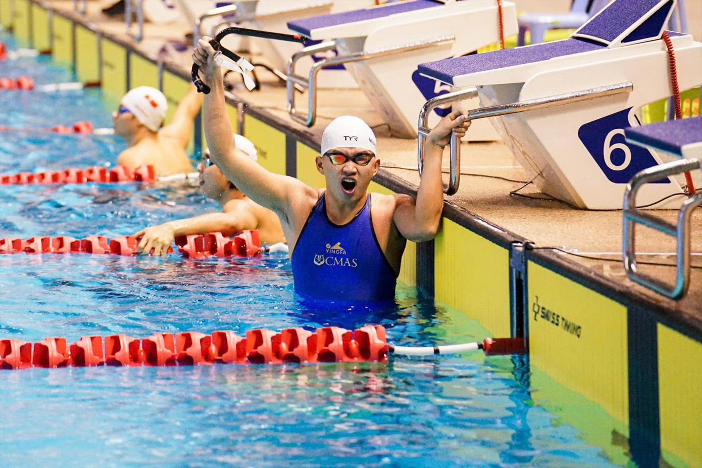 Nguyễn Trọng Dũng luôn bùng nổ trên đường đua xanh Ảnh: NVCC