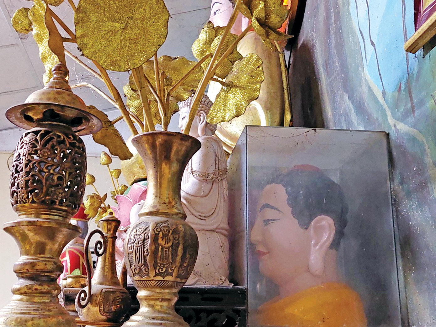 Đầu tượng Phật chùa Diêm Điền xa xưa từng được dân làng cất giấu gìn giữ mấy chục năm