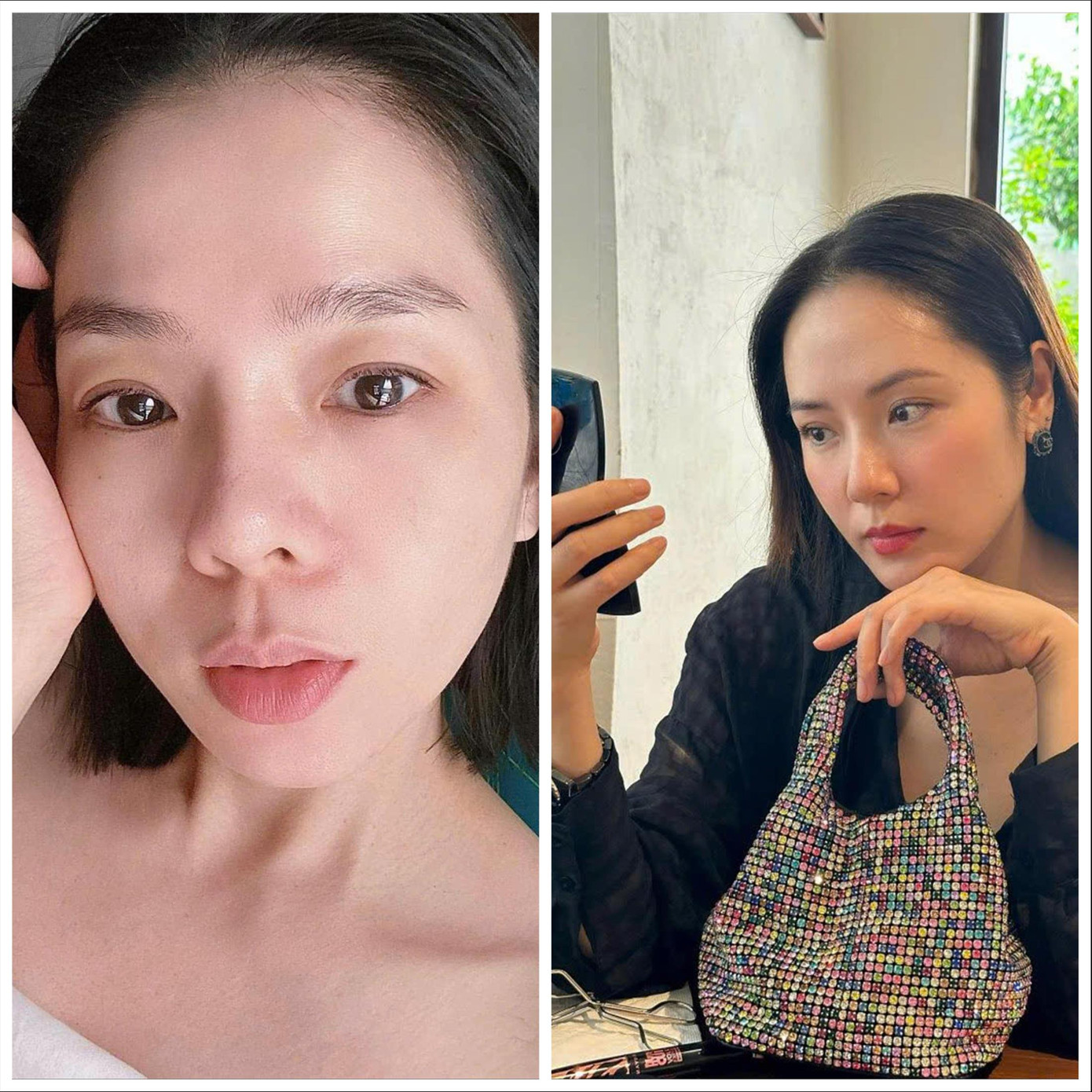 Lệ Quyên (trái) và Phương Linh là hai trong số ca sĩ mạnh dạn khoe ảnh mặt mộc, không chỉnh sửa. Lệ Quyên (trái) và Phương Linh là hai trong số ca sĩ mạnh dạn khoe ảnh mặt mộc, không chỉnh sửa.
