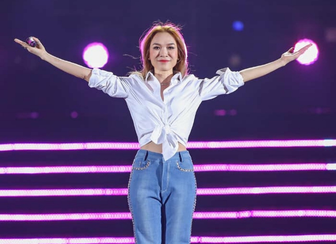 Mỹ Tâm trong liveshow Tri âm. Mỹ Tâm trong liveshow Tri âm.