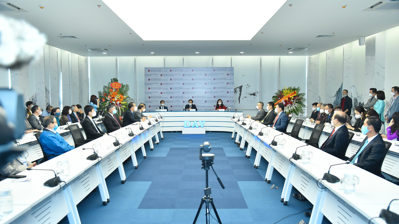 Phòng họp chuẩn quốc tế của Học viện Ngoại giao. Ảnh: Vietnamnet.