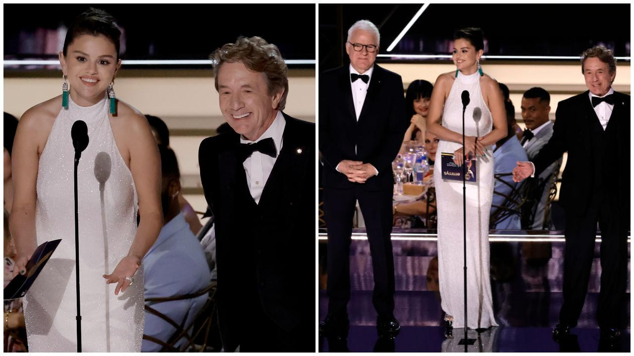 Selena Gomez lên sân khấu giải Emmy với đầm trắng của Celine, nhưng dưới ánh đèn, lớp lót phản chủ đã lộ ra bị xộc xệch bên trong. Selena Gomez lên sân khấu giải Emmy với đầm trắng của Celine, nhưng dưới ánh đèn, lớp lót phản chủ đã lộ ra bị xộc xệch bên trong.