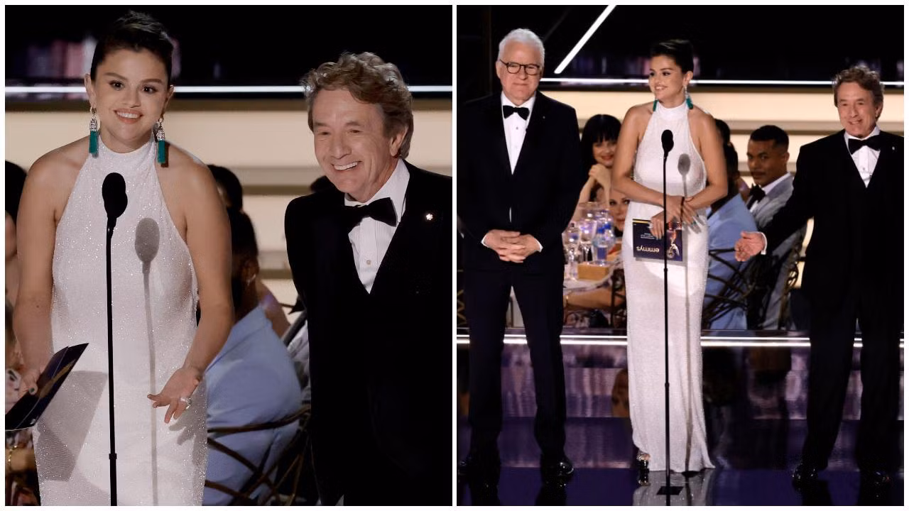 Selena Gomez lên sân khấu giải Emmy với đầm trắng của Celine, nhưng dưới ánh đèn, lớp lót phản chủ đã lộ ra bị xộc xệch bên trong. Selena Gomez lên sân khấu giải Emmy với đầm trắng của Celine, nhưng dưới ánh đèn, lớp lót phản chủ đã lộ ra bị xộc xệch bên trong.
