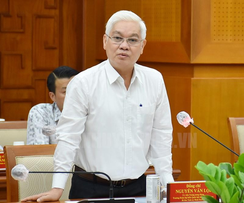 Bí thư tỉnh uỷ Bình Dương Nguyễn Văn Lợi tại buổi làm việc chiều 13/5. Ảnh: Thành uỷ TPHCM Bí thư tỉnh uỷ Bình Dương Nguyễn Văn Lợi tại buổi làm việc chiều 13/5. Ảnh: Thành uỷ TPHCM