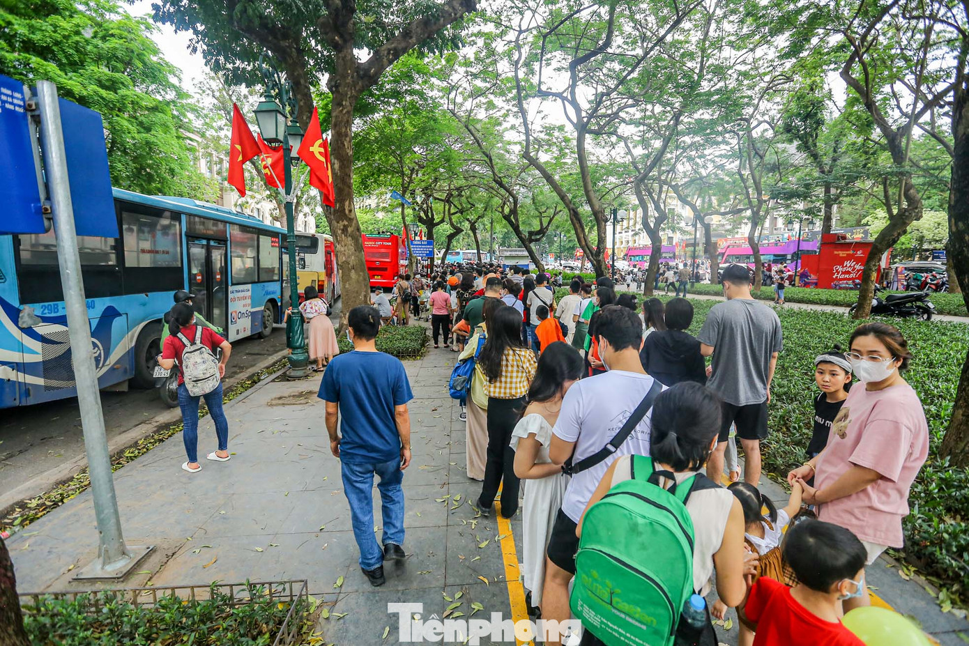 Hàng dài hàng trăm mét tại vườn hoa con cóc. Hàng dài hàng trăm mét tại vườn hoa con cóc.