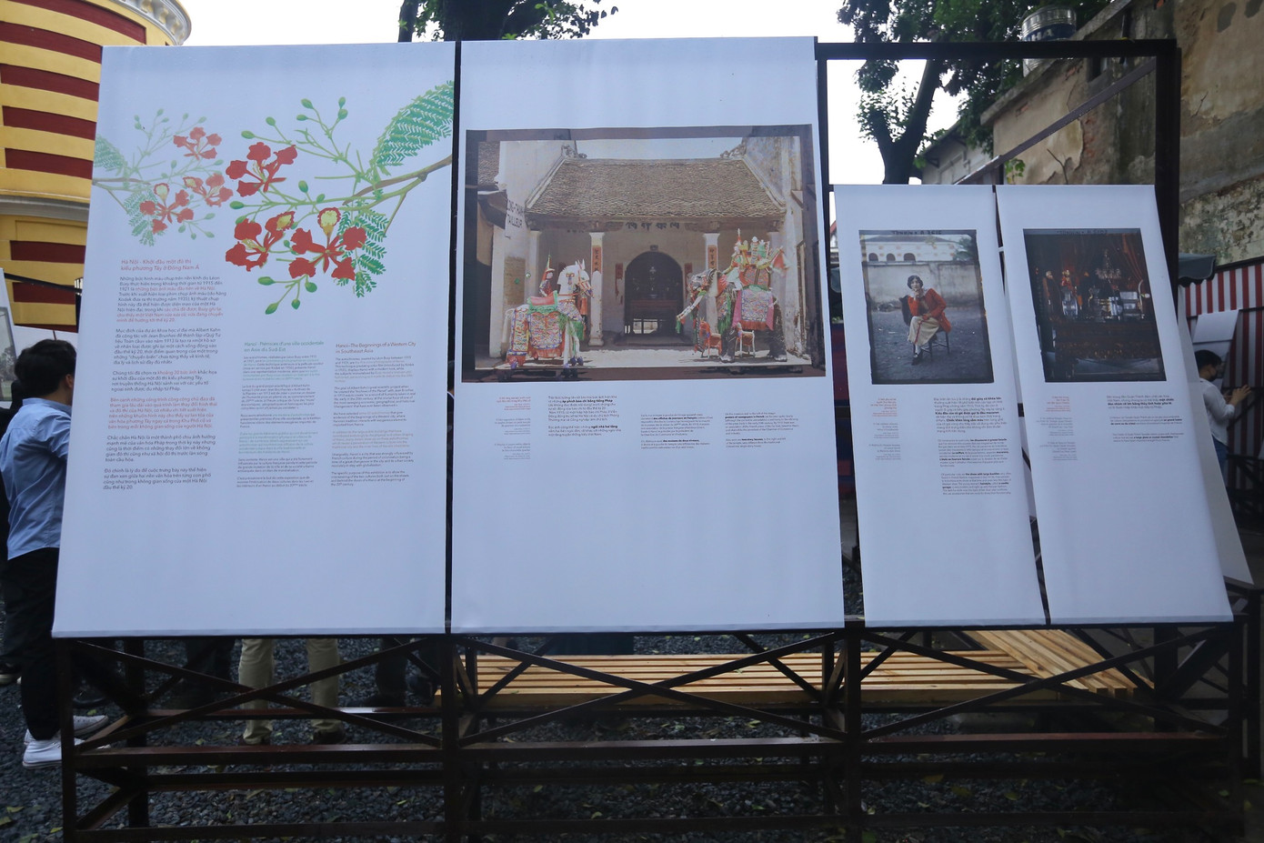 Những bức ảnh màu đầu tiên chụp về Hà Nội tại buổi trưng bày.