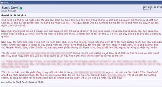 Status teen chửi mắng bố mẹ để bảo vệ thần tượng của mình