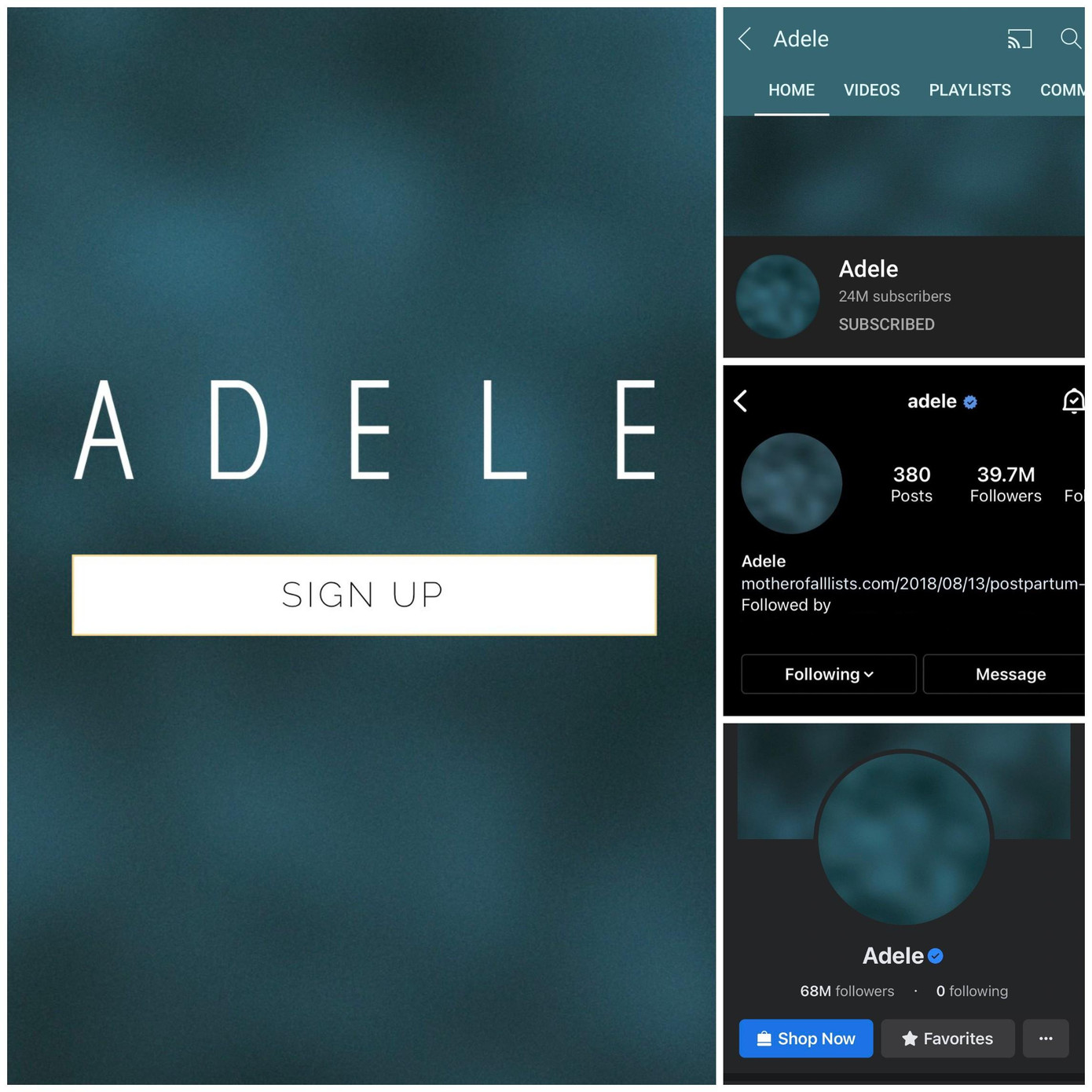 Các trang mạng xã hội của Adele đồng loạt cập nhật thay đổi. Các trang mạng xã hội của Adele đồng loạt cập nhật thay đổi.