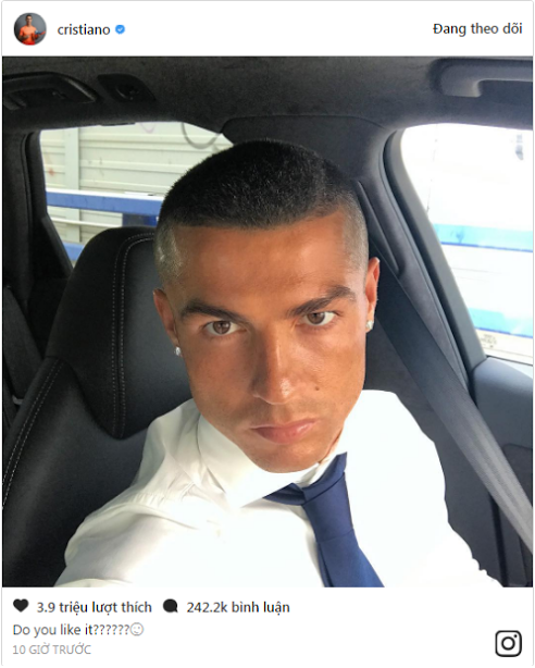 Mừng ngôi vô địch Champions League, Ronaldo xuống tóc cực ngầu ảnh 1