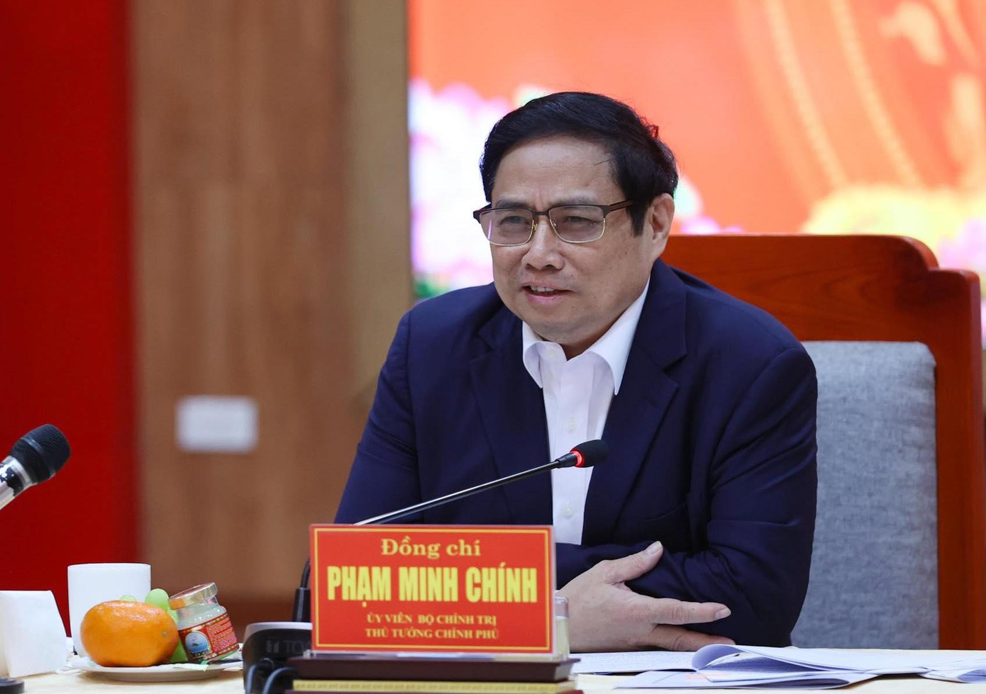 Thủ tướng Phạm Minh Chính đề nghị đại biểu phát biểu về Nghị quyết 09 của Bộ Chính trị liên quan đến việc xây dựng, phát triển tỉnh Khánh Hoà đến năm 2030. Ảnh C.H Thủ tướng Phạm Minh Chính đề nghị đại biểu phát biểu về Nghị quyết 09 của Bộ Chính trị liên quan đến việc xây dựng, phát triển tỉnh Khánh Hoà đến năm 2030. Ảnh C.H