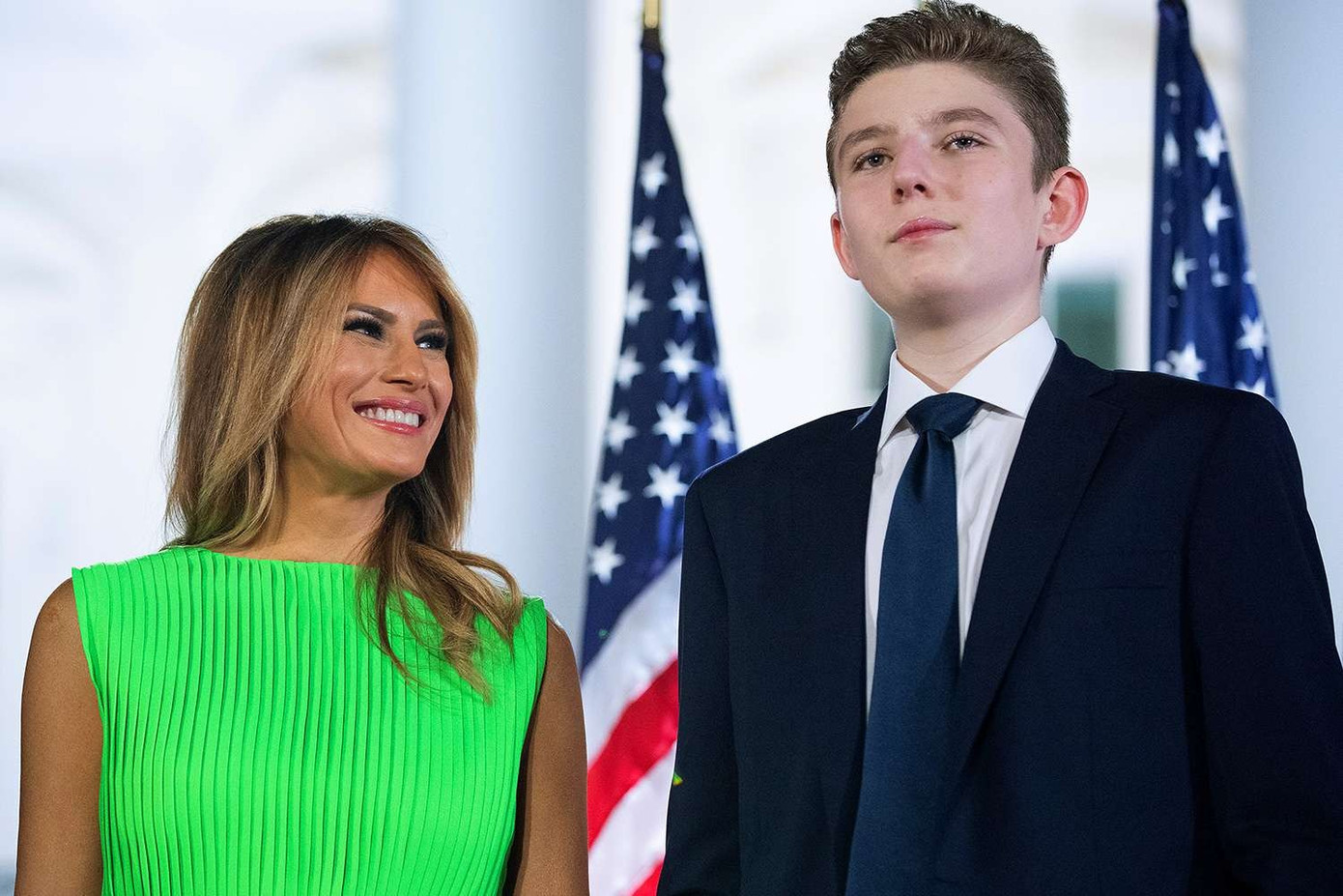 Bà Melania có công lớn trong việc giữ Barron không bị truyền thông làm phiền. Ảnh: Getty Images.