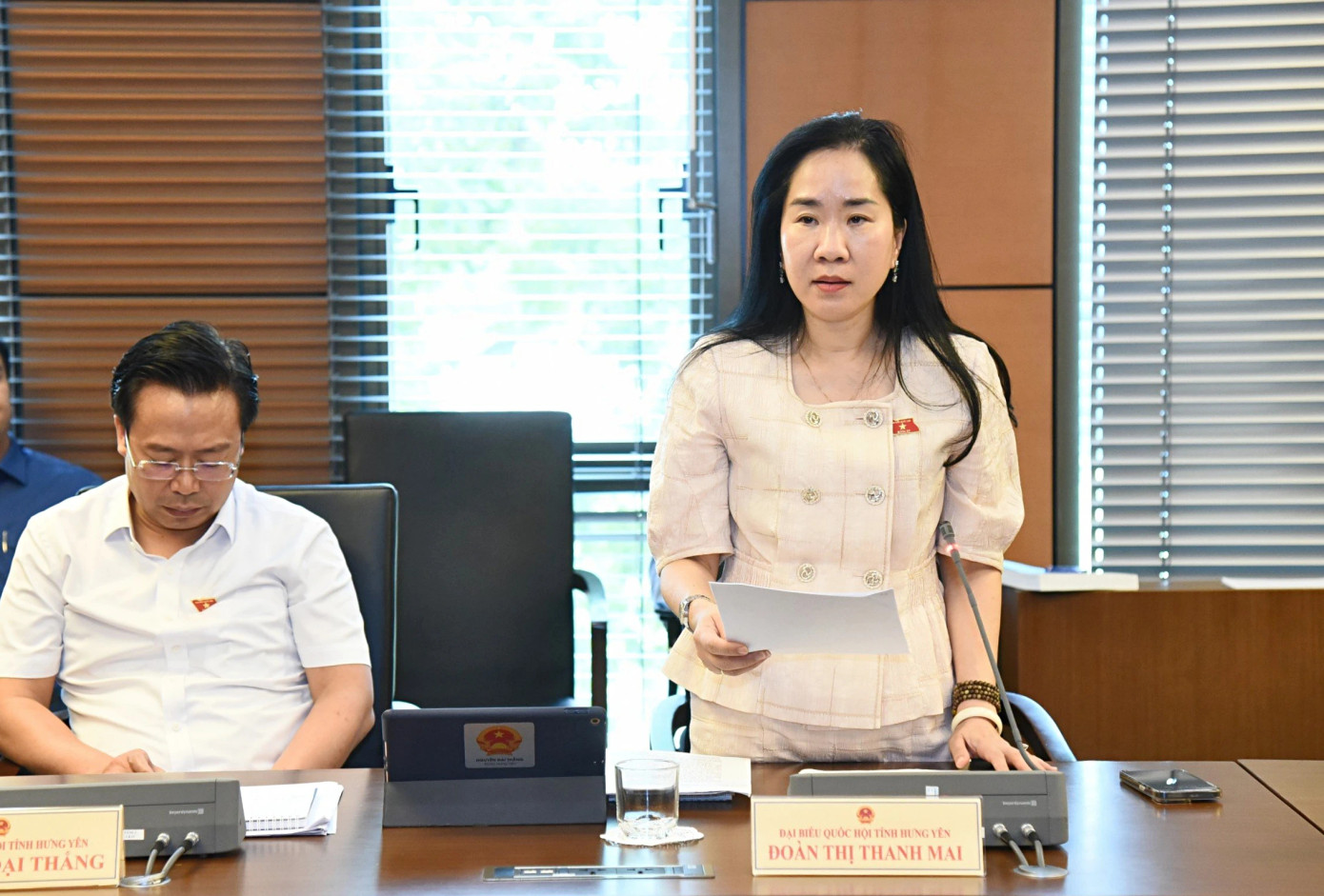 ĐB Đoàn Thị Thanh Mai (đoàn Hưng Yên). Ảnh: Như Ý.