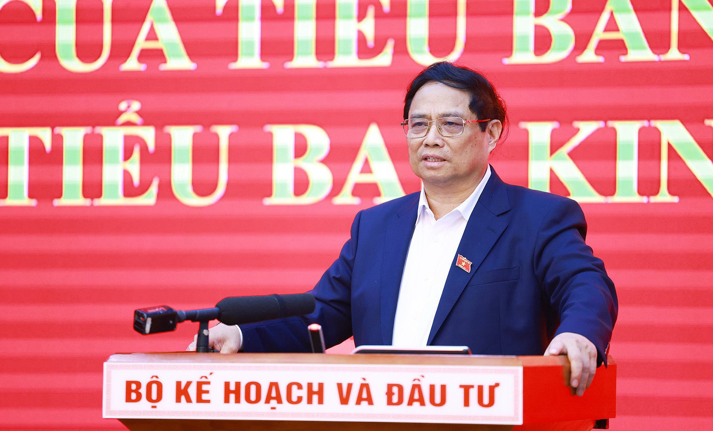 Thủ tướng Phạm Minh Chính phát biểu tại cuộc làm việc. Ảnh: Nhật Bắc