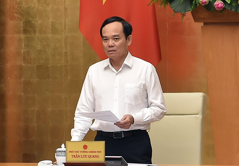 Phó Thủ tướng Trần Lưu Quang chủ trì cuộc họp. Ảnh: HM