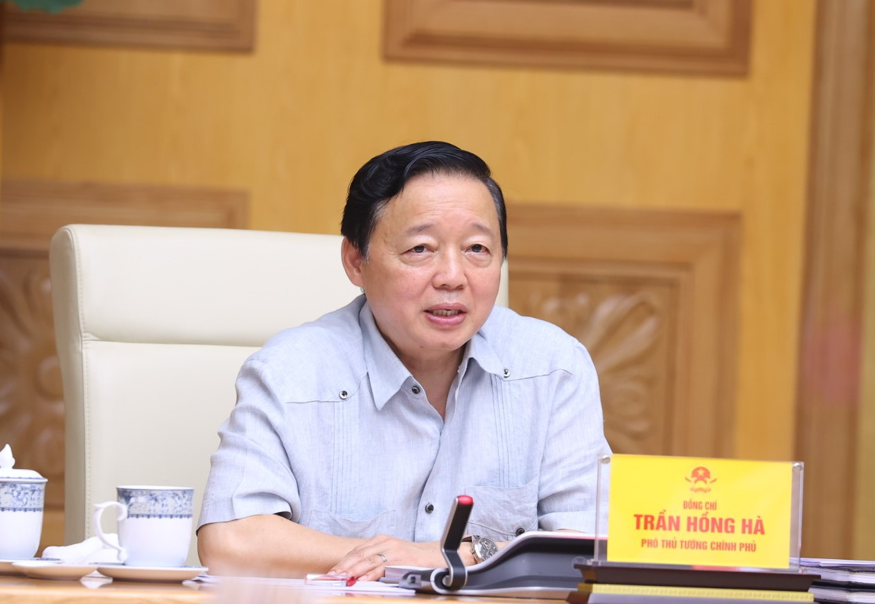 Phó Thủ tướng Trần Hồng Hà phát biểu tại cuộc họp. Phó Thủ tướng Trần Hồng Hà phát biểu tại cuộc họp.