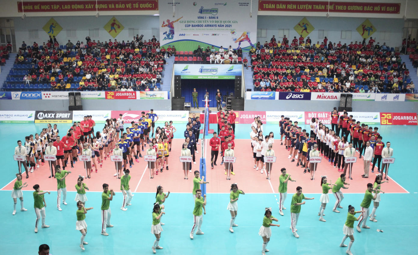 Lễ khai mạc Giải Bóng chuyền Vô địch Quốc gia Cúp Bamboo Airways năm 2021.