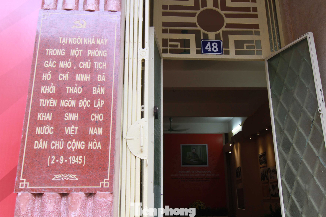 Ngôi nhà số 48 Hàng Ngang, Hà Nội, nơi Chủ tịch Hồ Chí Minh viết bản Tuyên ngôn độc lập.