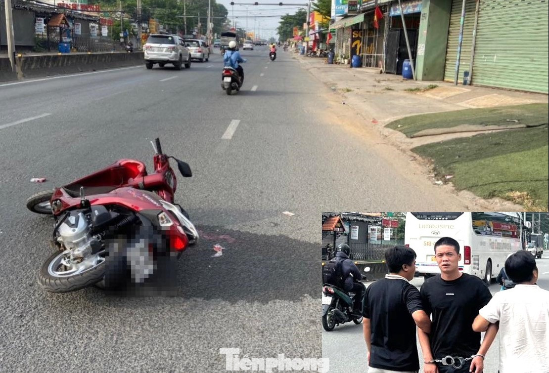 Đối tượng Ngô Tuấn Anh bị bắt (anh nhỏ) và một hiện trường gây án (ảnh lớn)