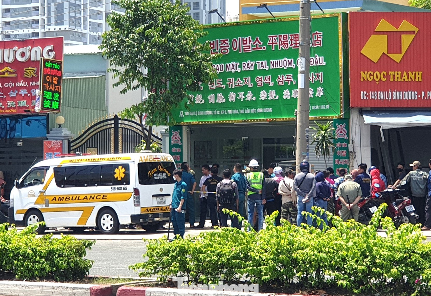 Hiện trường nơi xảy ra vụ việc Hiện trường nơi xảy ra vụ việc