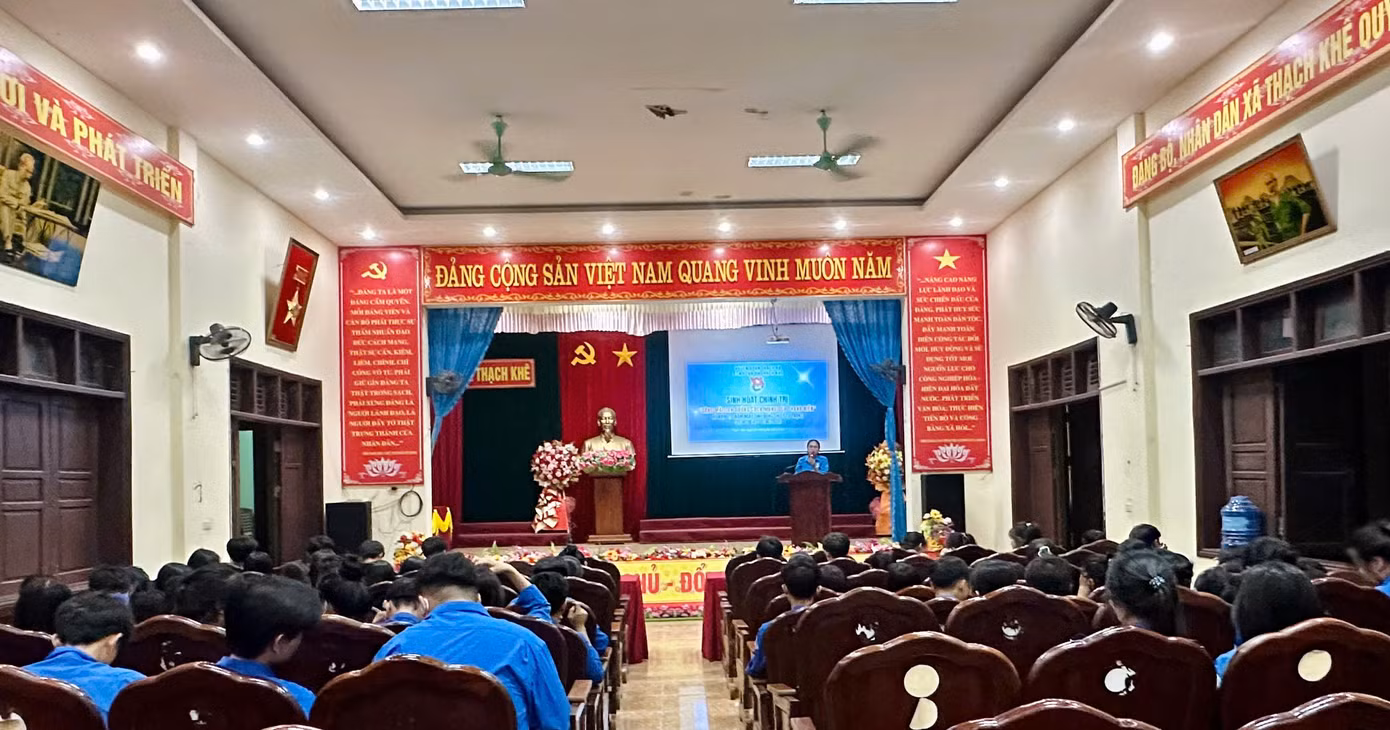 Tỉnh Đoàn Hà Tĩnh đã ban hành hướng dẫn tổ chức đợt sinh hoạt chính trị với chủ đề “Sáng mãi con đường cách mạng của thanh niên”. Ảnh: HN