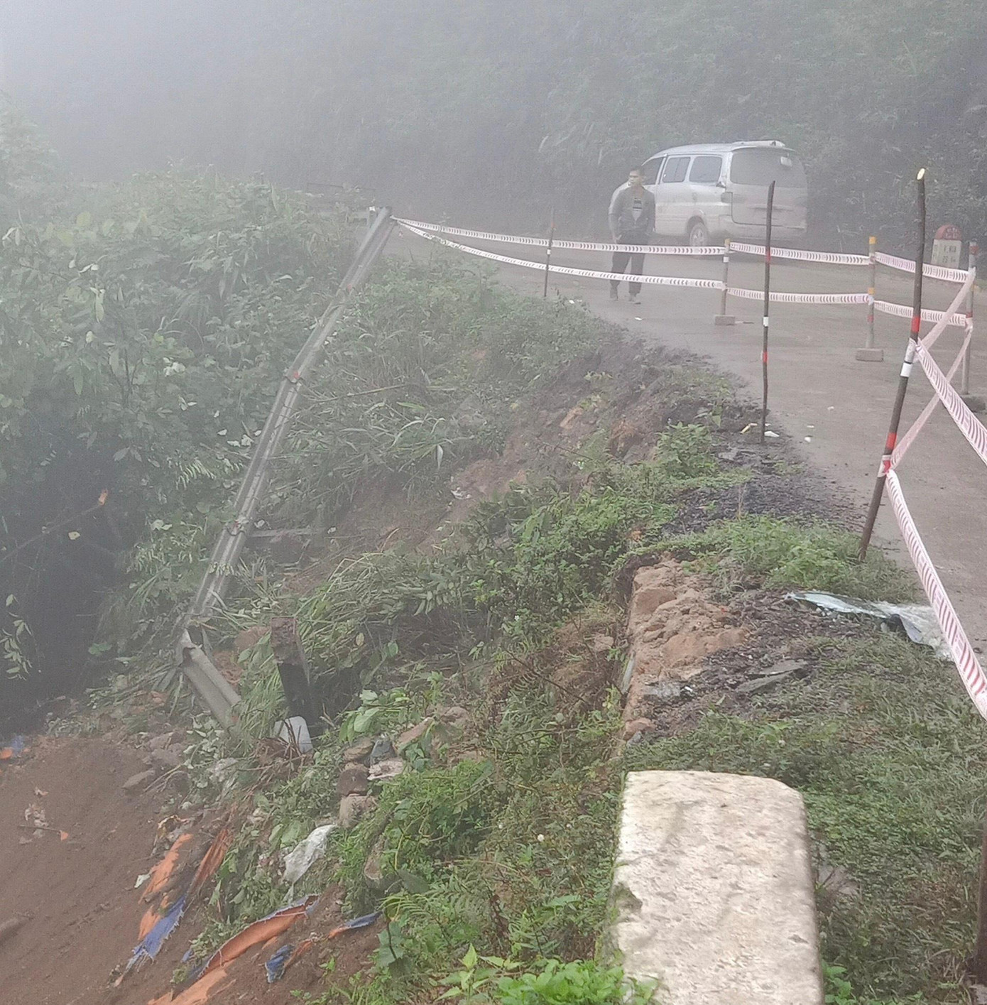 Hiện trường xảy ra tai nạn.