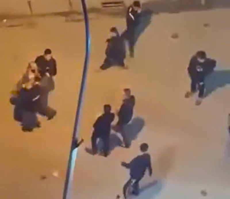 Hiện trường vụ việc khi xảy ra ẩu đả.