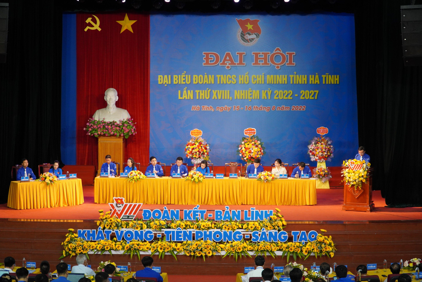 Đại hội Đoàn TNCS Hồ Chí Minh Hà Tĩnh diễn ra trong hai ngày 15 và 16/8.