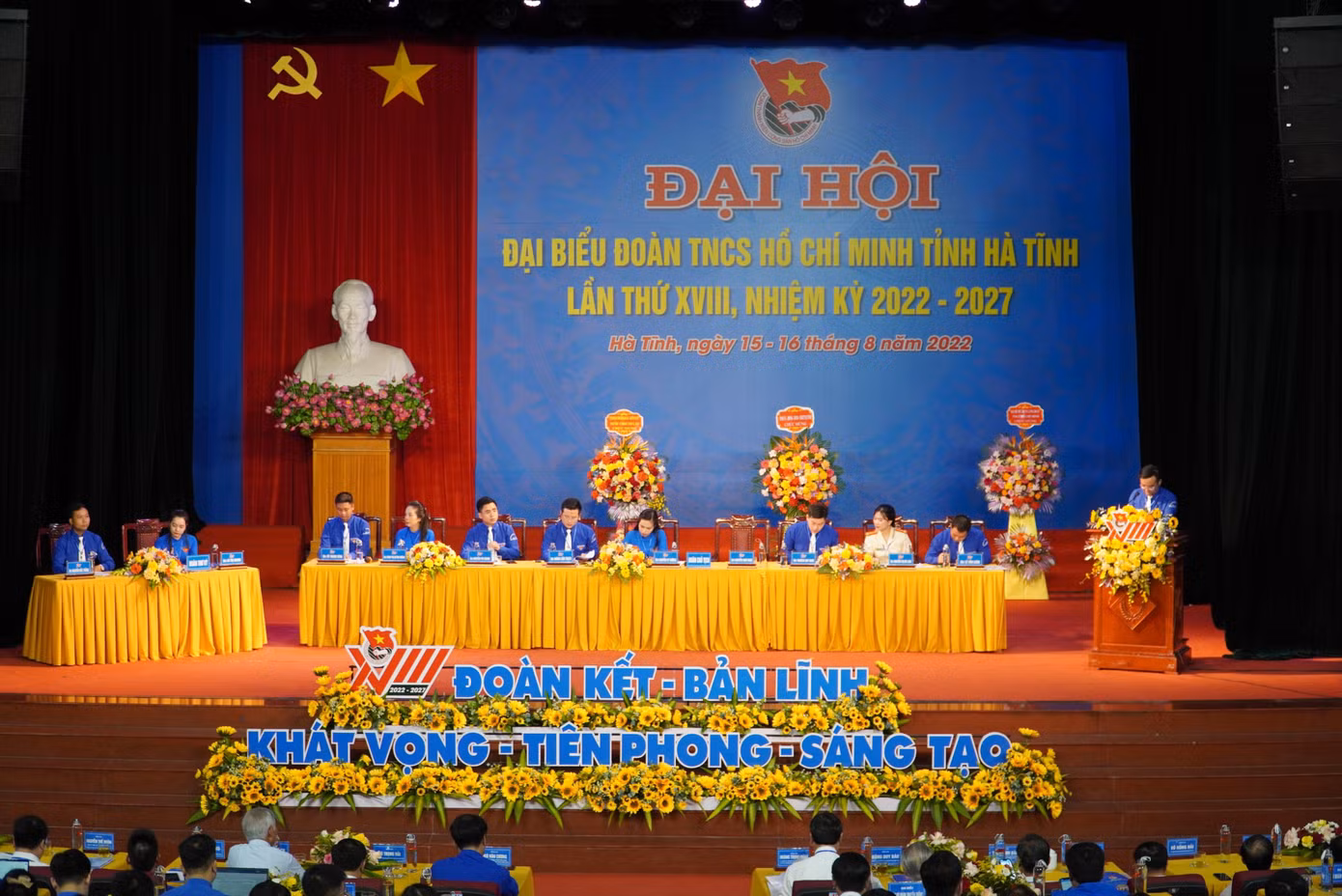 Đại hội Đoàn TNCS Hồ Chí Minh Hà Tĩnh diễn ra trong hai ngày 15 và 16/8.