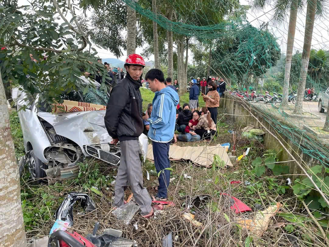 Hiện trường vụ tai nạn giao thông.