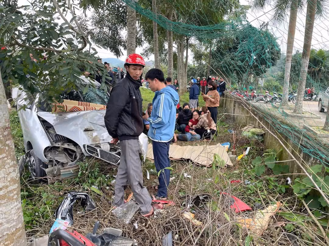 Hiện trường vụ tai nạn giao thông.