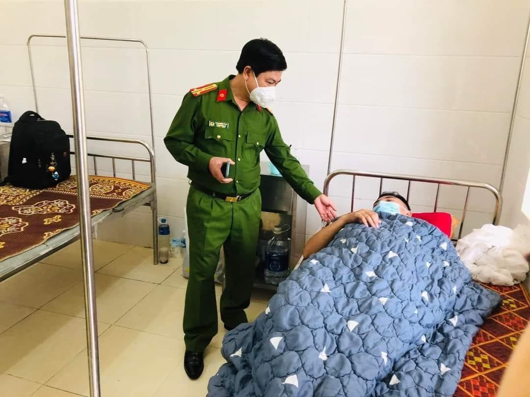 Trung uý Hoàng đang được điều trị tại bệnh viện.