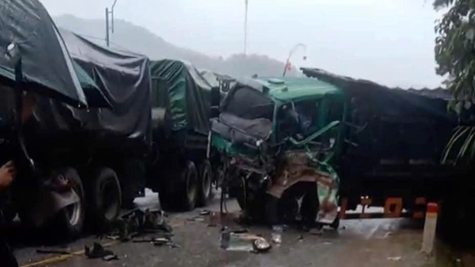 Hiện trường vụ tai nạn.