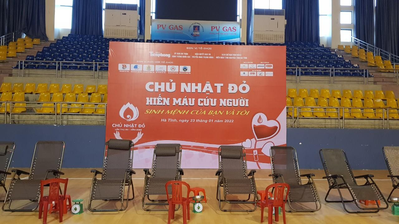 Công tác cho ngày hội hiến máu vào ngày mai đã hoàn thành.