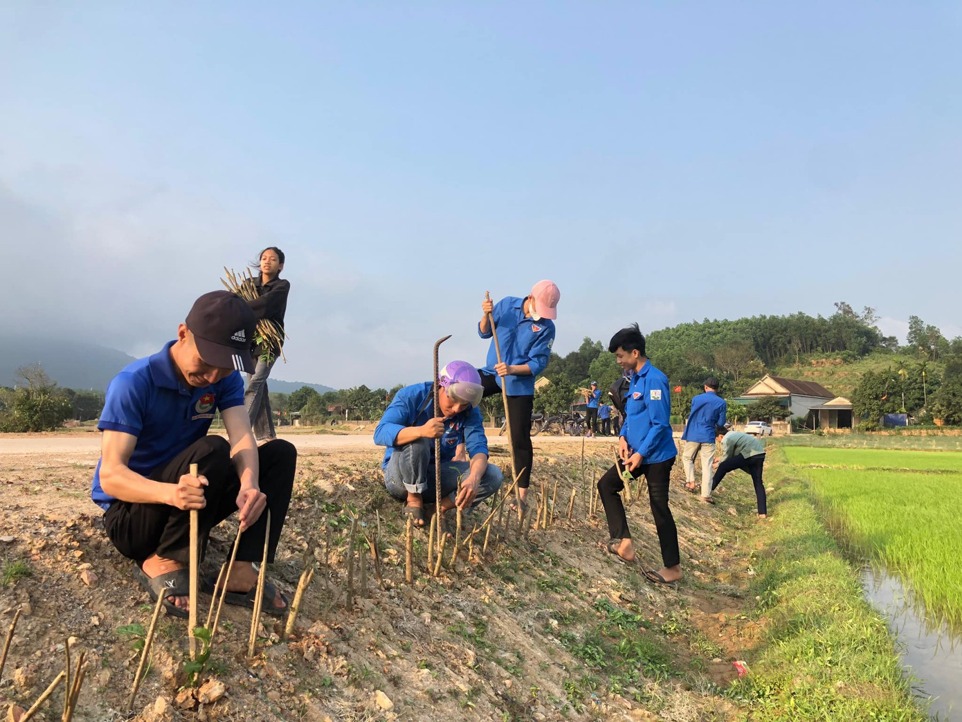 Tuổi trẻ huyện Kỳ Anh cũng tổ chức các hoạt động ra quân Tháng Thanh niên năm 2024 như khám cấp phát thuốc tại nhà cho người già neo đơn, có hoàn cảnh khó khăn; Ra quân dọn vệ sinh môi trường, cắt tỉa hàng rào xanh, trồng mới 300m hàng rào xanh cây dâm bụt, trồng hàng cây bằng lăng,.. Tuổi trẻ huyện Kỳ Anh cũng tổ chức các hoạt động ra quân Tháng Thanh niên năm 2024 như khám cấp phát thuốc tại nhà cho người già neo đơn, có hoàn cảnh khó khăn; Ra quân dọn vệ sinh môi trường, cắt tỉa hàng rào xanh, trồng mới 300m hàng rào xanh cây dâm bụt, trồng hàng cây bằng lăng,..