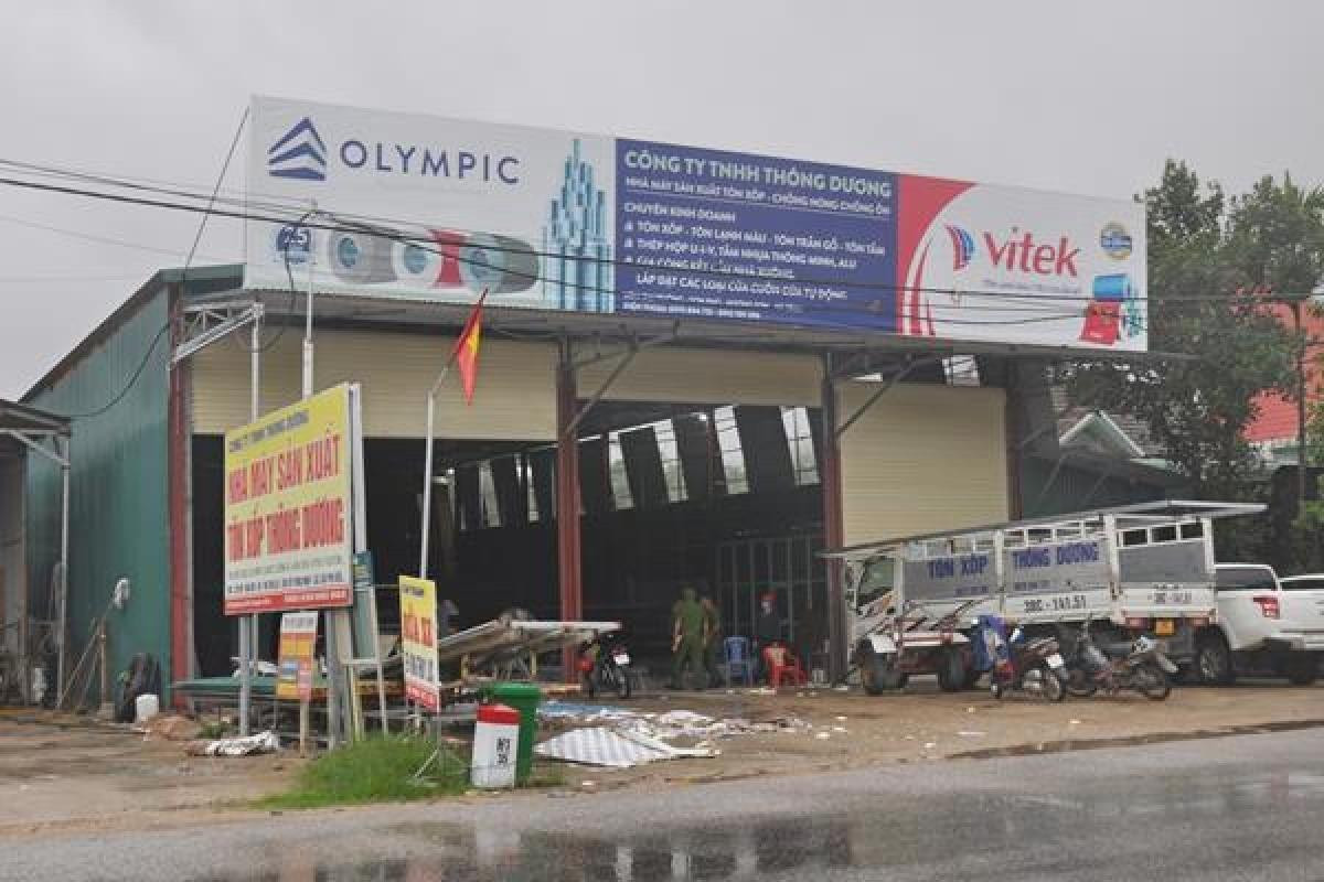 Khu vực nhà máy nơi xảy ra vụ việc.