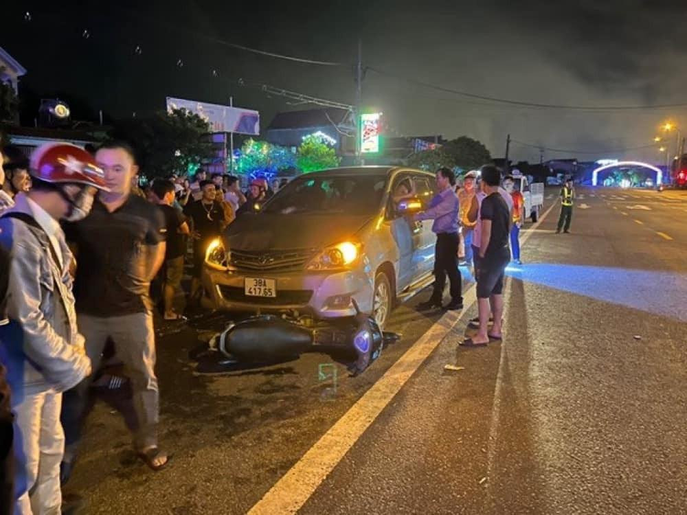 Hiện trường vụ tai nạn giao thông.