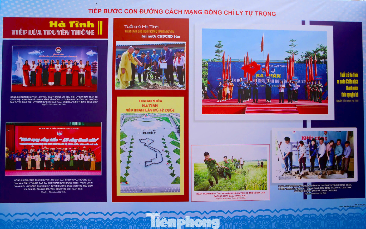 Những bức ảnh ghi lại các hoạt động, cống hiến của tuổi trẻ Hà Tĩnh noi gương theo tinh thần anh Lý Tự Trọng.