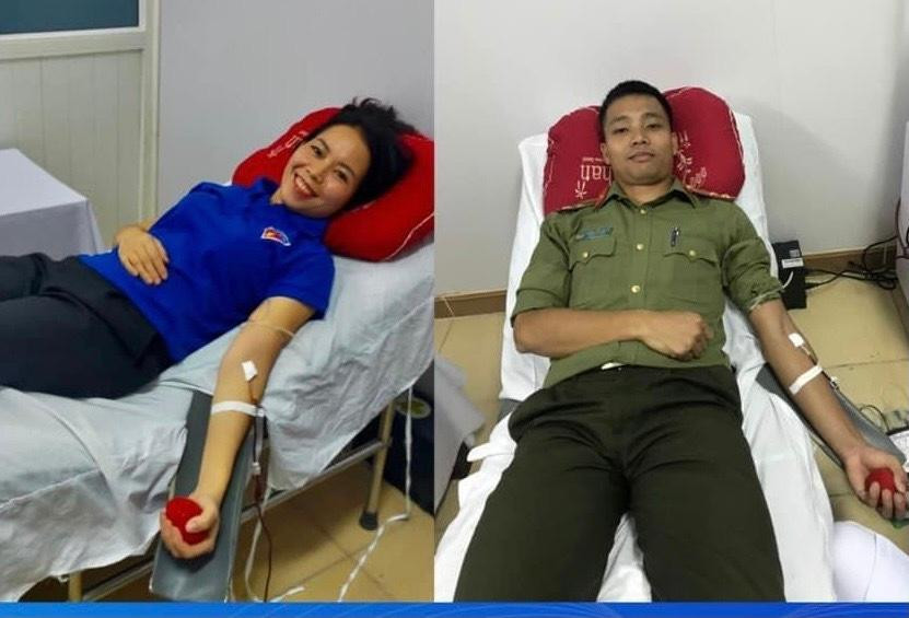 Vợ chồng anh Nghĩa, chị Cảnh trực tiếp hiến máu cứu bệnh nhân. Vợ chồng anh Nghĩa, chị Cảnh trực tiếp hiến máu cứu bệnh nhân.