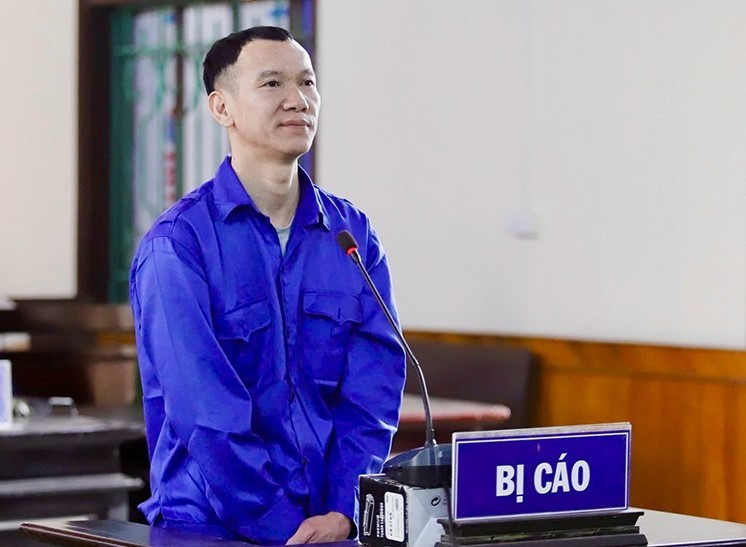 Bị cáo Nguyễn Viết Hải trong phiên xét xử.