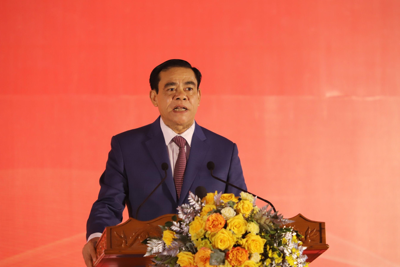 Chủ tịch UBND tỉnh Hà Tĩnh Võ Trọng Hải tại buổi lễ khởi công.