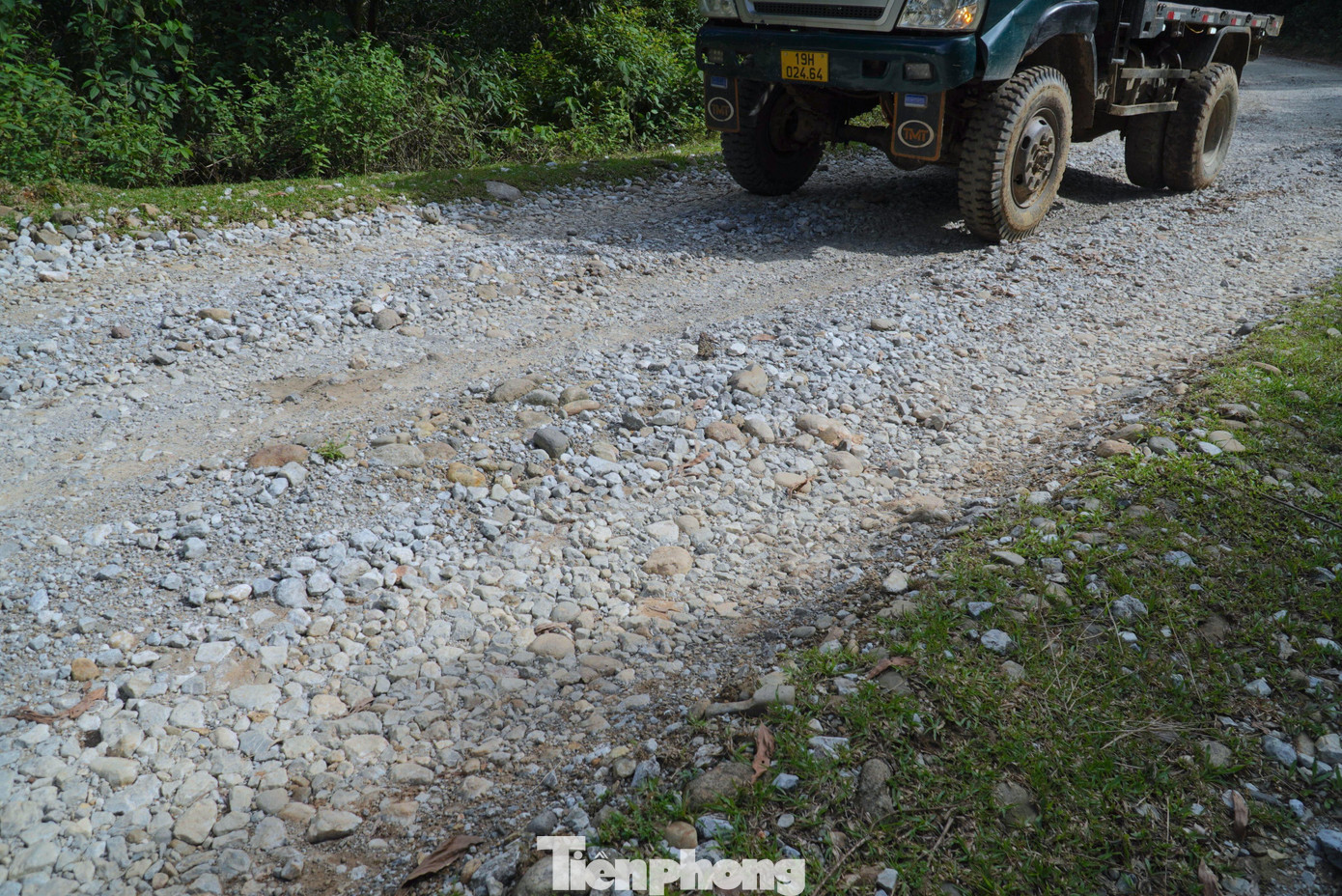 Tuyến đường có số lượng xe tải chạy khá nhiều.