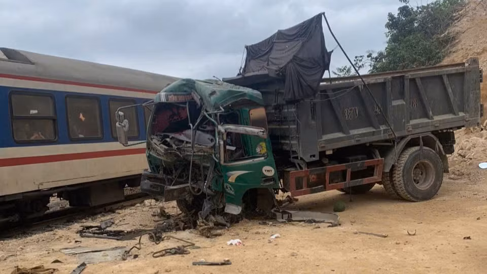 Hiện trường vụ tai nạn.