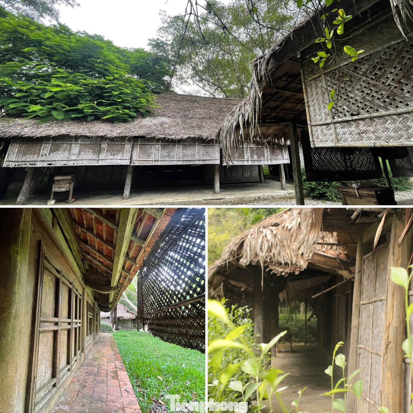 Trong đó có một ngôi nhà trên 200 năm tuổi, một ngôi nhà biểu trưng cho gia đình nông thôn khá giả, một nhà biểu trưng cho gia đình nông thôn tầm trung với mái lợp tranh, nền đất, tường vách phên nứa…