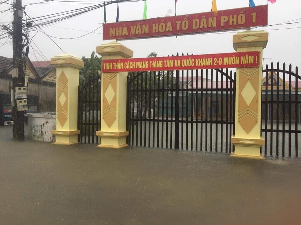 Một số khu vực tại tổ dân phố 1, thị xã Kỳ Anh bị ngập sâu