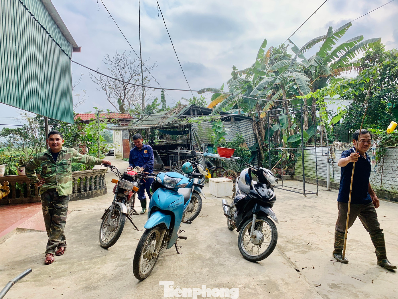 Những người dân có kỹ năng cắt, giữ hươu họ lập thành từng tốp từ 3-4 người để làm việc. Mỗi khi có người gọi điện, họ tranh thủ mang dụng cụ đến để hành nghề.