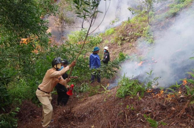 Sau vụ cháy rừng, lực lượng chức năng phát hiện thi thể người đàn ông ở huyện Can Lộc.