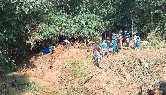 Khu vực tìm thấy thi thể chị Hoa.