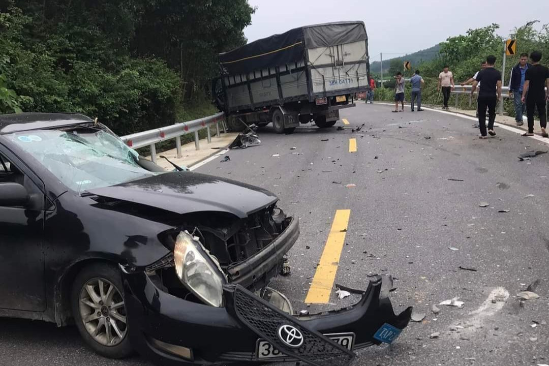 Hiện trường vụ tai nạn.